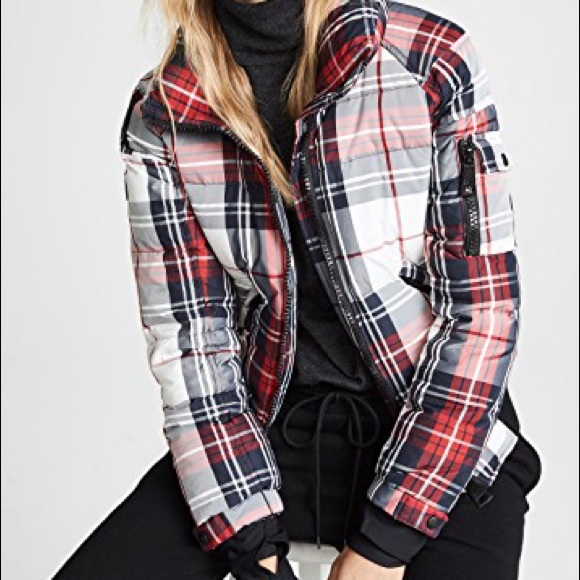 SAM. Plaid Bomber Down Jacket - Picture 3 of 4